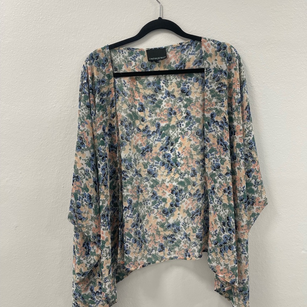 Cynthia Rowley-Floral Kimono Cardigan